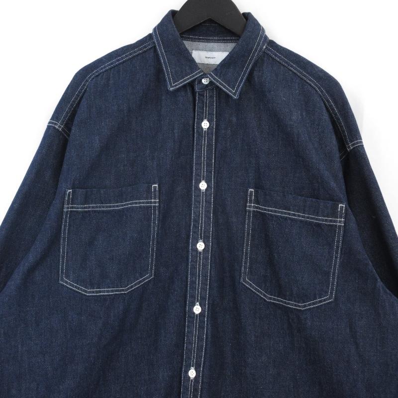 良品 Graphpaper グラフペーパー 21AW 長袖デニムシャツ GM213-50077B  