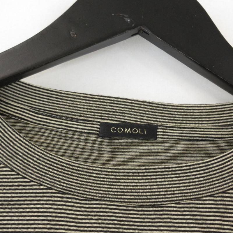 良品 COMOLI コモリ ウール天竺 長袖クルー V01-05006 2022SS ボーダー