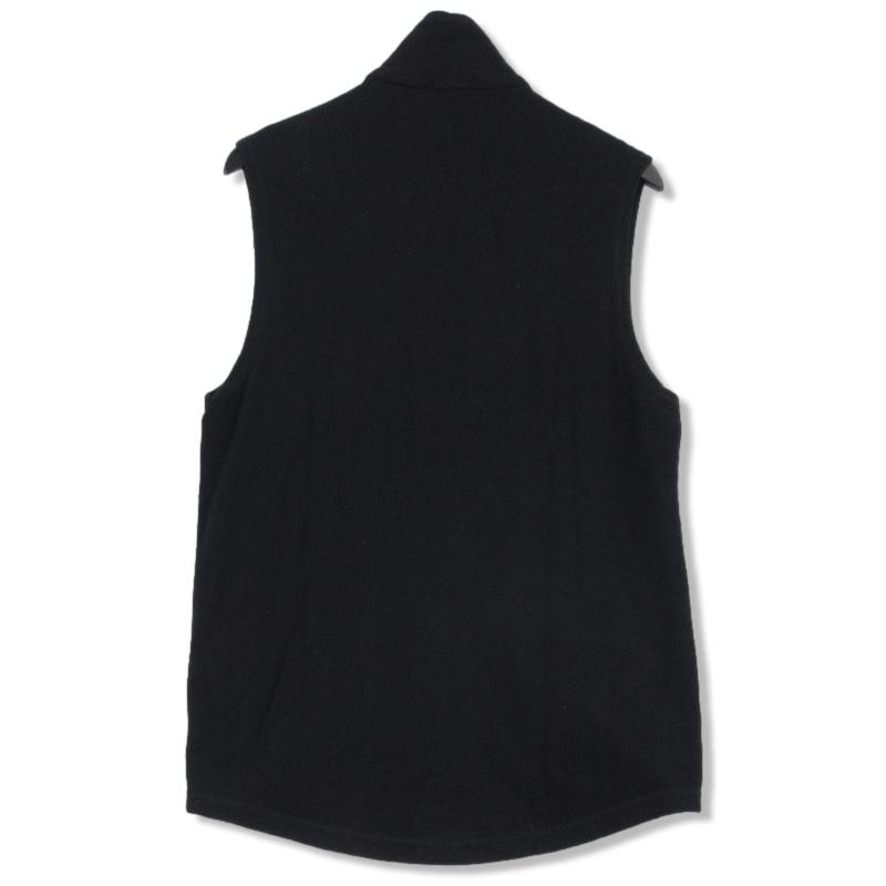 COMOLI シルクネップジャージベスト コモリ サイズ1 黒 美品 COMOLI コモリ ジップベスト P01-05003 シルク ネップ