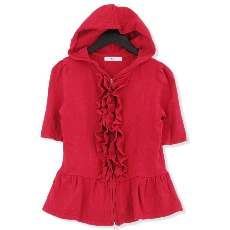 RENE ルネ フリル ジップパーカー 6322110 半袖 ストレッチ レディース  
