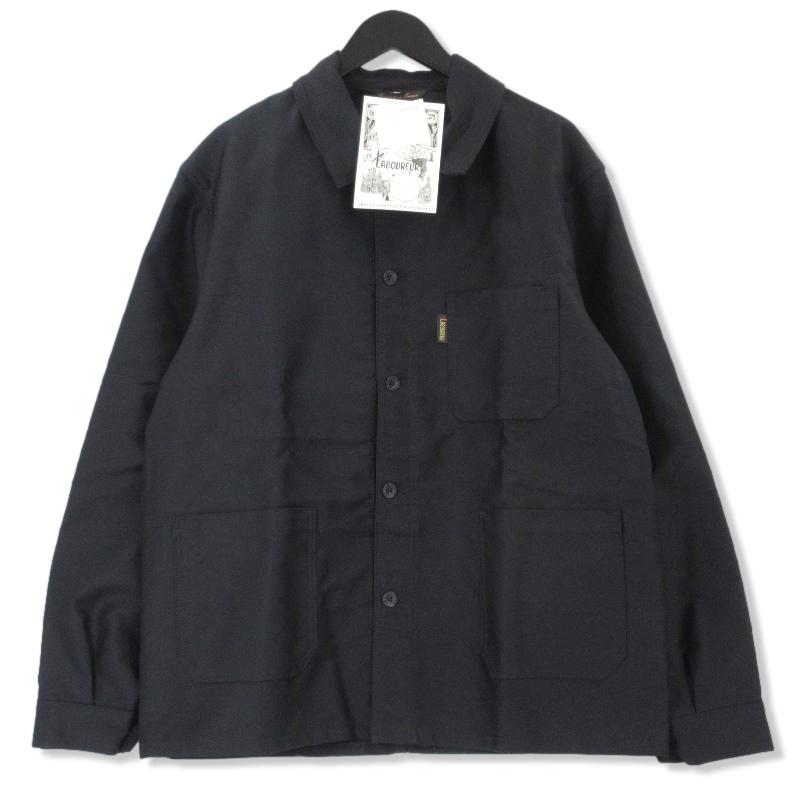 未使用 LE LABOUREUR ル・ラブルール モールスキン カバーオール VESTON BLACK MOLESKIN JACKET