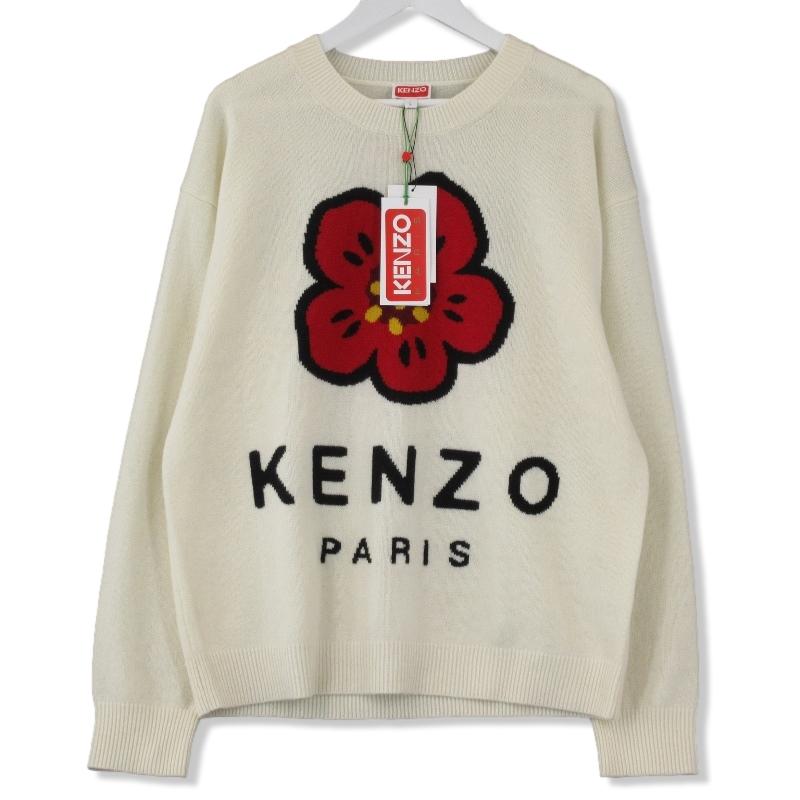 KENZO◇ニット・セーター(厚手)/M/ウール/IVO/FC65PU3453LD 未使用