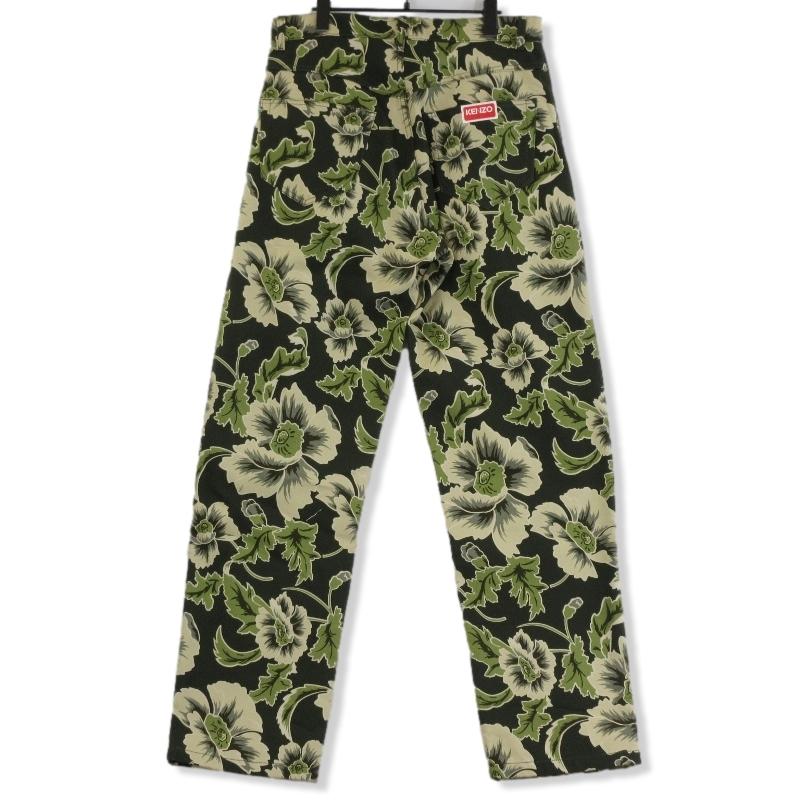 未使用 KENZO ケンゾー デニムパンツ FC65DP4029P7 Jungle Camo Canvas 