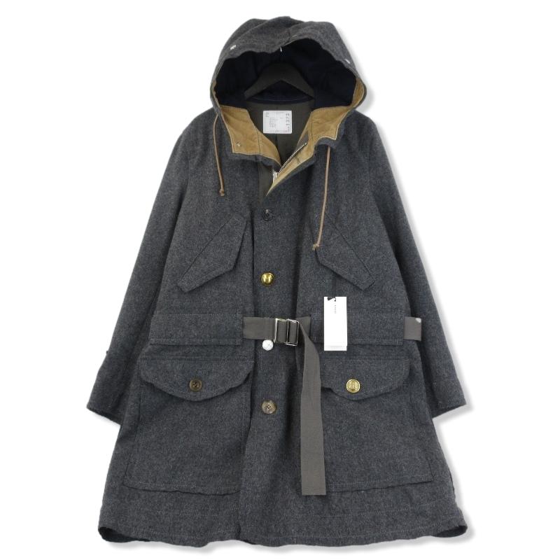 sacai 17aw Wool Hooded Coat