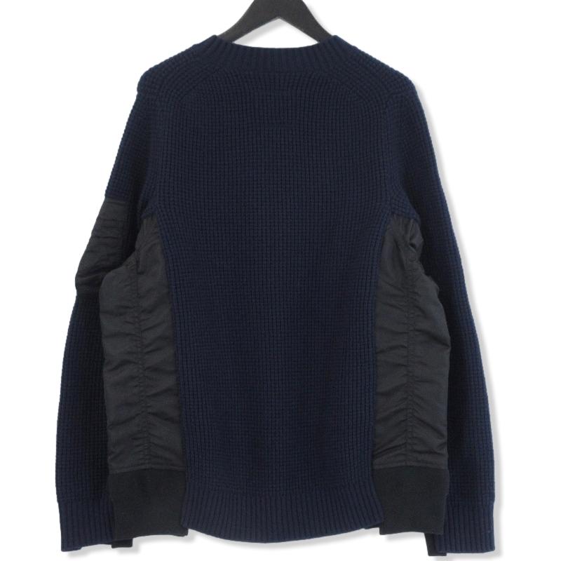 sacai 美品 サカイ MA-1 ウールニット プルオーバー SCM-031 sacai 美品 サカイ MA-1 ウールニット プルオーバー SCM-031