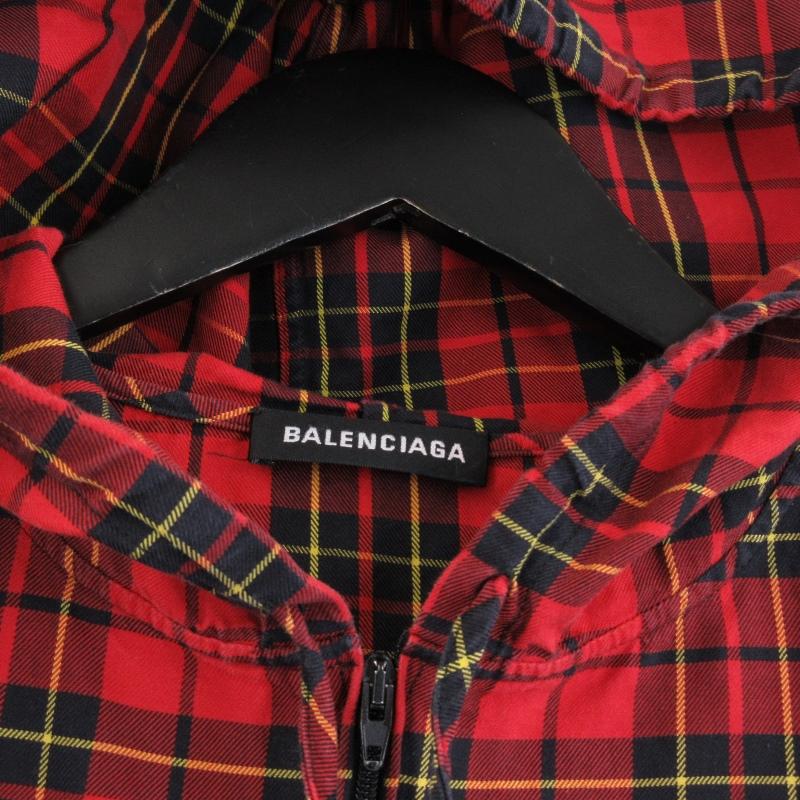 BALENCIAGA バレンシアガ オーバーサイズ フーデッド チェック BALENCIAGA バレンシアガ オーバーサイズ フーデッド チェック