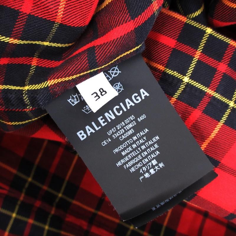 BALENCIAGA バレンシアガ オーバーサイズ フーデッド チェック BALENCIAGA バレンシアガ オーバーサイズ フーデッド チェック