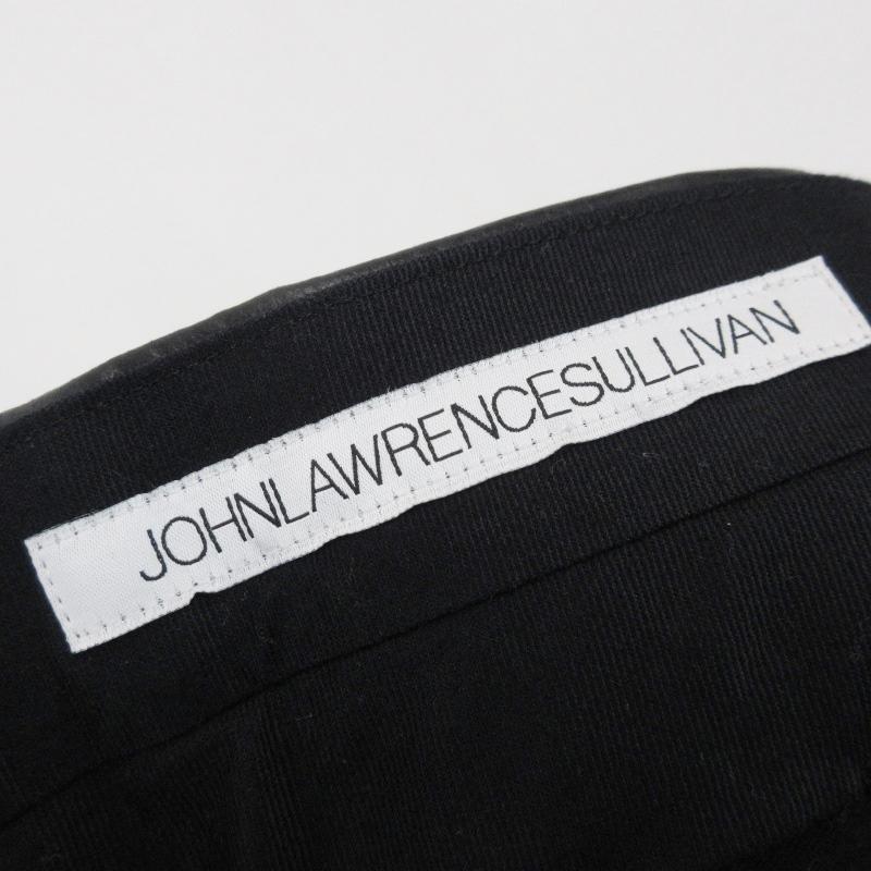 未使用 JOHN LAWRENCE SULLIVAN ジョンローレンスサリバン ビーガンレザー ストレート パンツ 2B004-0123-16 ブラック 黒 44  70015478｜classic｜07