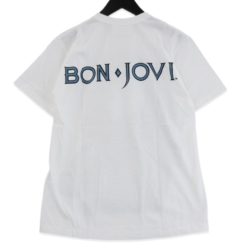希少 80s BON JOVI バンドTシャツ シングルステッチ USA製 XL 80年代 80s ボンジョビ 音楽 ミュージック 黒 ブラック