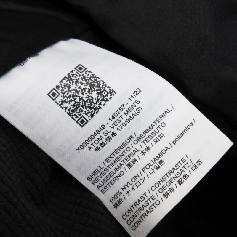 ARC'TERYX 未使用 アークテリクス Atom SL Vest X000004849 ARC'TERYX 未使用 アークテリクス Atom SL Vest X000004849
