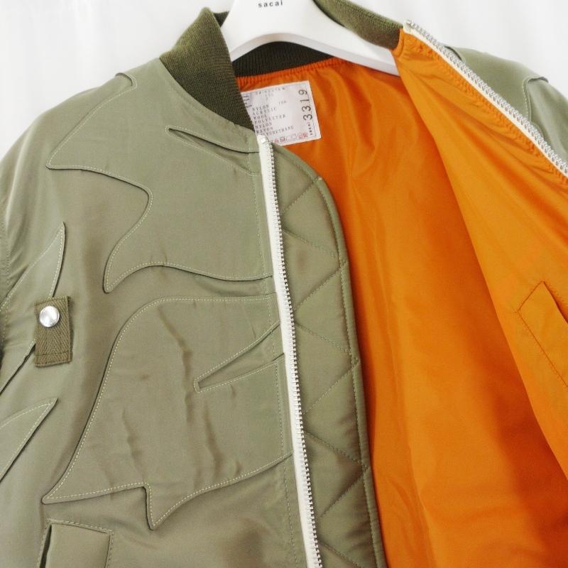 sacai 美品 サカイ Nylon Twill Embroidered Patch Blouson 24