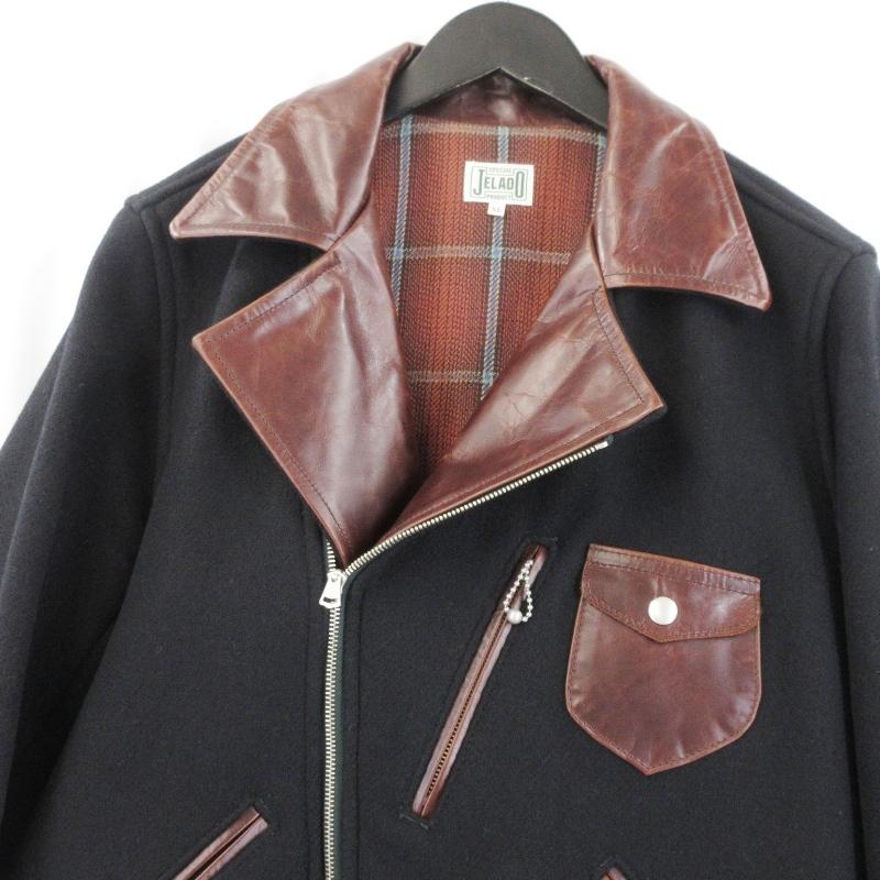 希少　ジェラード jelado ウール×レザー　スポーツジャケット 希少ジェラード jelado ウール×レザースポーツジャケット