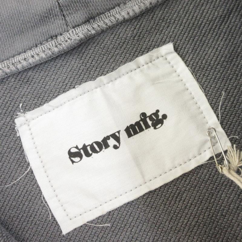 未使用 STORY MFG ストーリーエムエフジー GEO HOODIE SSS25TPGE ジップパーカー コットン  ブラック 黒 L  70016983 |  | 03