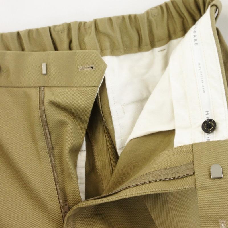 美品 MARKAWARE マーカウェア ダブルプリーテッドトラウザーズ A23D