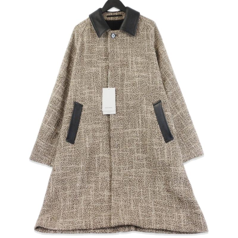 未使用 MARKAWARE マーカウェア アルパカ ループ ツイードコート