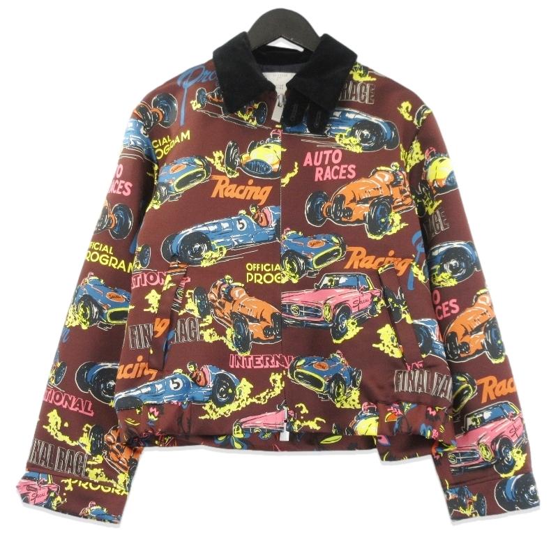 ジャケット・アウター sacai Car Race Tropical Print Blouson sacai 美品 サカイ ボンバージャケット 25-07725 Car Race Tropical