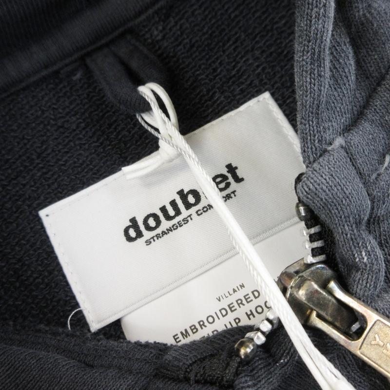 未使用 doublet ダブレット EMBROIDERED CHAIN ZIP-UP HOODIE