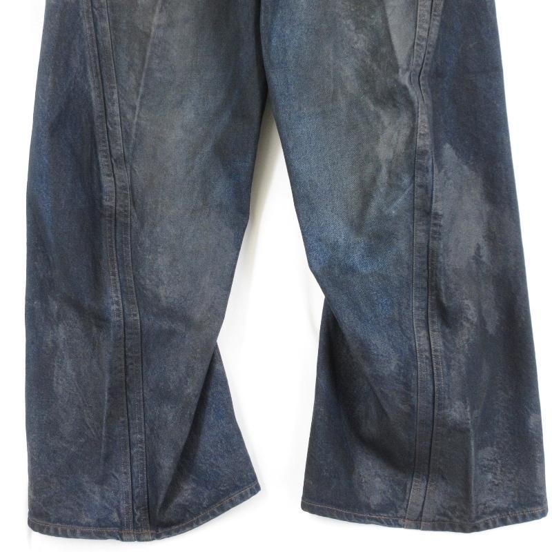 未使用 NVRFRGT ネヴァーフォーゲット 3D TWISTED WIDE LEG JEANS