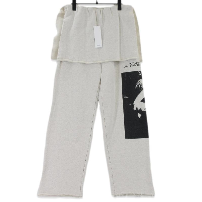 未使用 Fujimoto フジモト My Sweat Trousers SAND FJ253-60-002 スウェットパンツ 変形 プリント 日本製 オフホワイト 2  70017454 未使用 Fujimoto フジモト My Sweat Trousers SAND FJ253-60-002