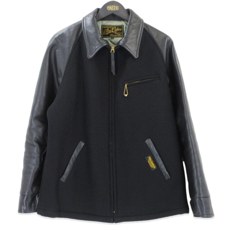 CALEE（キャリー） スポーツジャケット メルトン ウール レザー