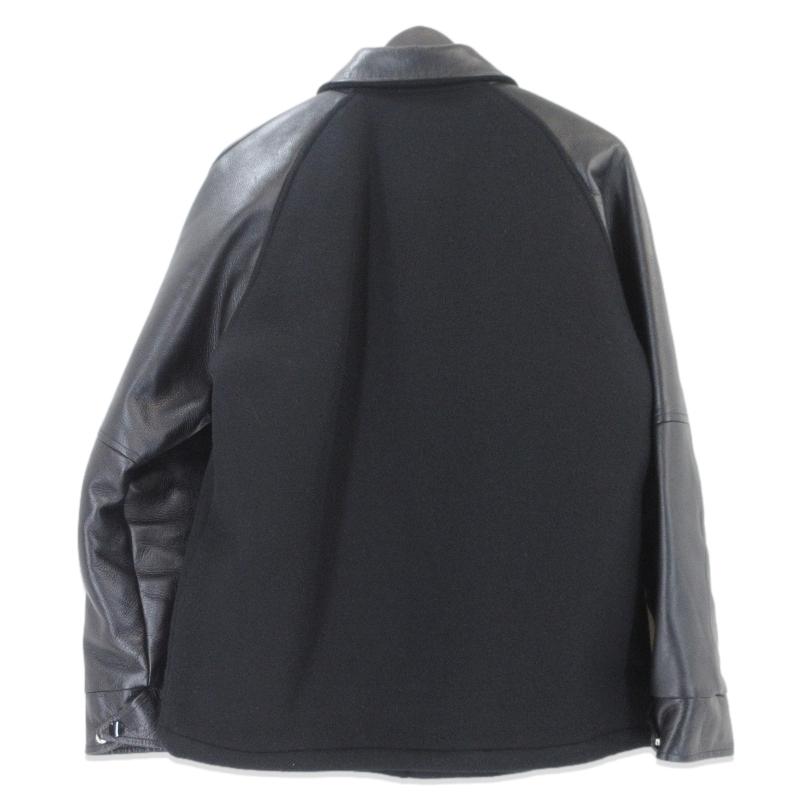 CALEE（キャリー） スポーツジャケット メルトン ウール レザー