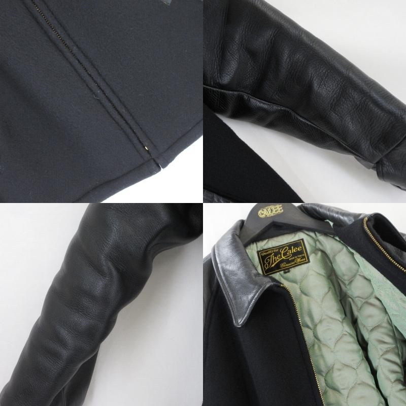 CALEE（キャリー） スポーツジャケット メルトン ウール レザー
