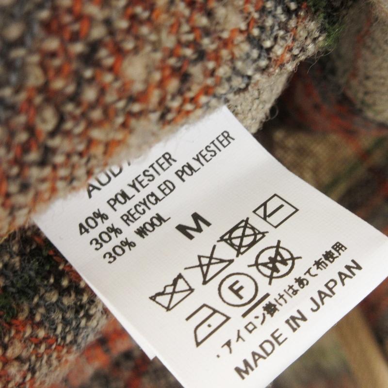 未使用 UPSCAPE AUDIENCE アップスケープオーディエンス ジャケット AUD7340 ECOLANA シャギーチェック BEIGE × ORANGE M  70017514 未使用 UPSCAPE AUDIENCE アップスケープオーディエンス ジャケット