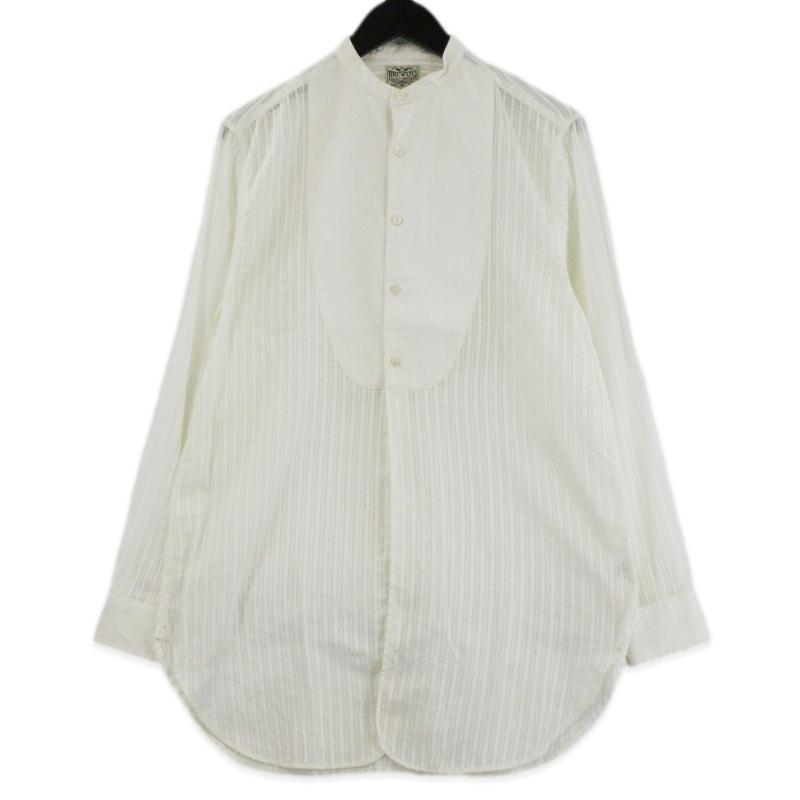 RRL ダブルアールエル バンドカラー シースルーロングシャツ ホワイト 3 RRL Ralph Lauren（ダブルアールエル） RRL 長袖ブラウス ロング