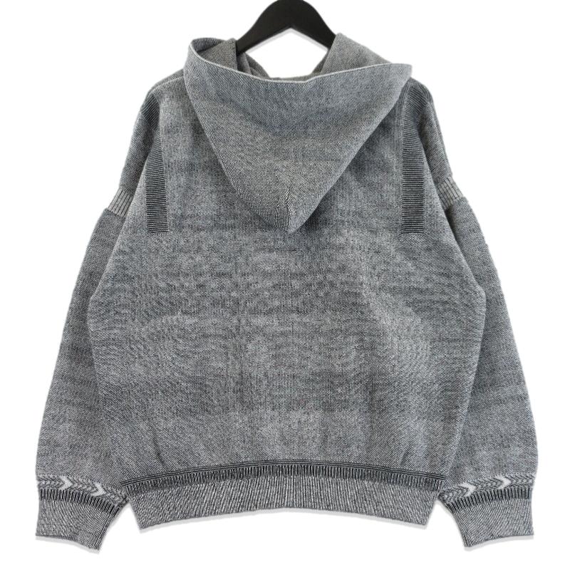 未使用 YASHIKI ヤシキ Senshun Zip Hoodie YSK-26SS-KN01 ジップパーカー 浅春ジップフーディー コットン 日本製 MIX-GRAY 1 70017636_1