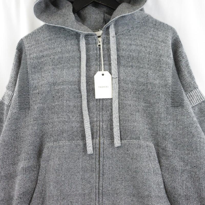 未使用 YASHIKI ヤシキ Senshun Zip Hoodie YSK-26SS-KN01 ジップパーカー 浅春ジップフーディー コットン 日本製 MIX-GRAY 1 70017636_2