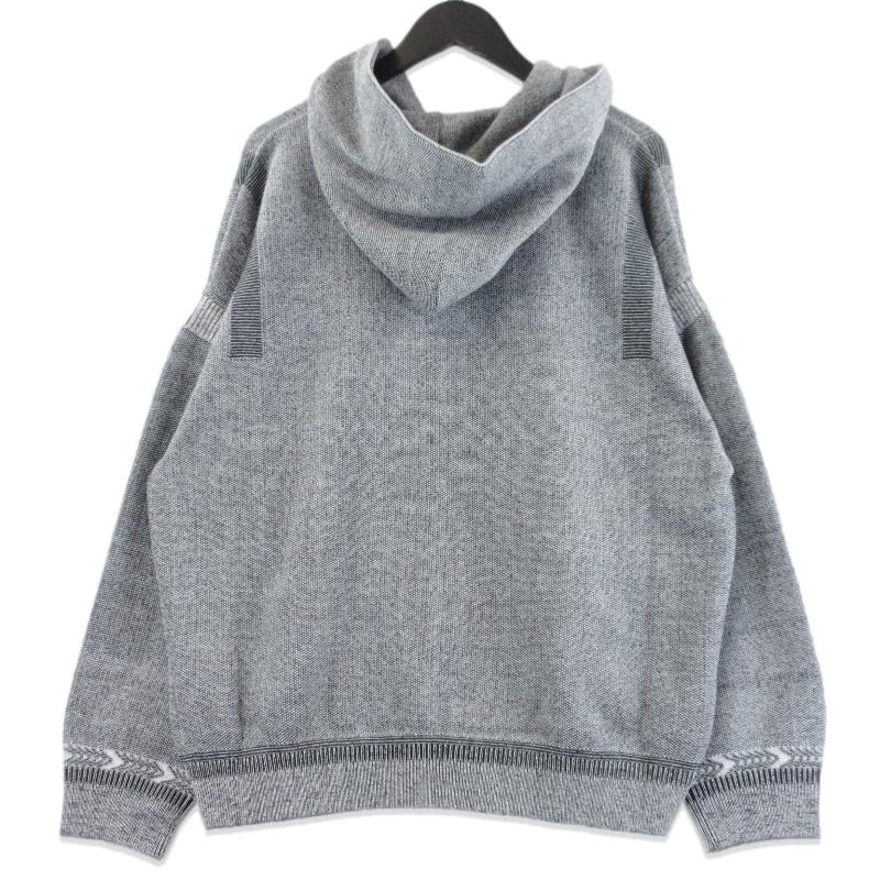 未使用 YASHIKI ヤシキ Senshun Zip Hoodie YSK-26SS-KN01 浅春ジップフーディー ジップパーカー 日本製 MIX-GRAY 2 70017645_1