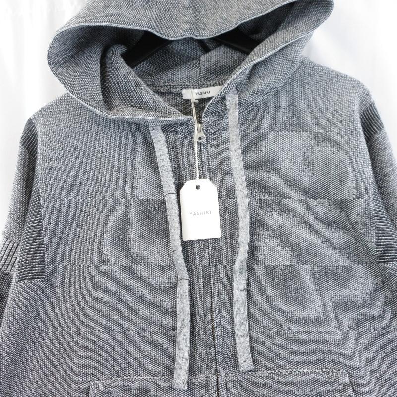 未使用 YASHIKI ヤシキ Senshun Zip Hoodie YSK-26SS-KN01 浅春ジップフーディー ジップパーカー 日本製 MIX-GRAY 2 70017645_2