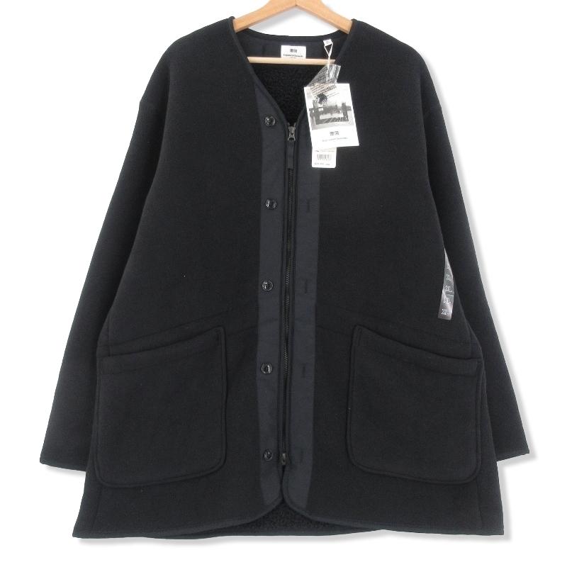 未使用 UNIQLO × Engineered Garments ユニクロ ノーカラーコート フリース エンジニアド ガーメンツ ブラック 黒 XL  メンズ 中古 71000155 : 71000155 : クラシック - 通販 - Yahoo!ショッピング