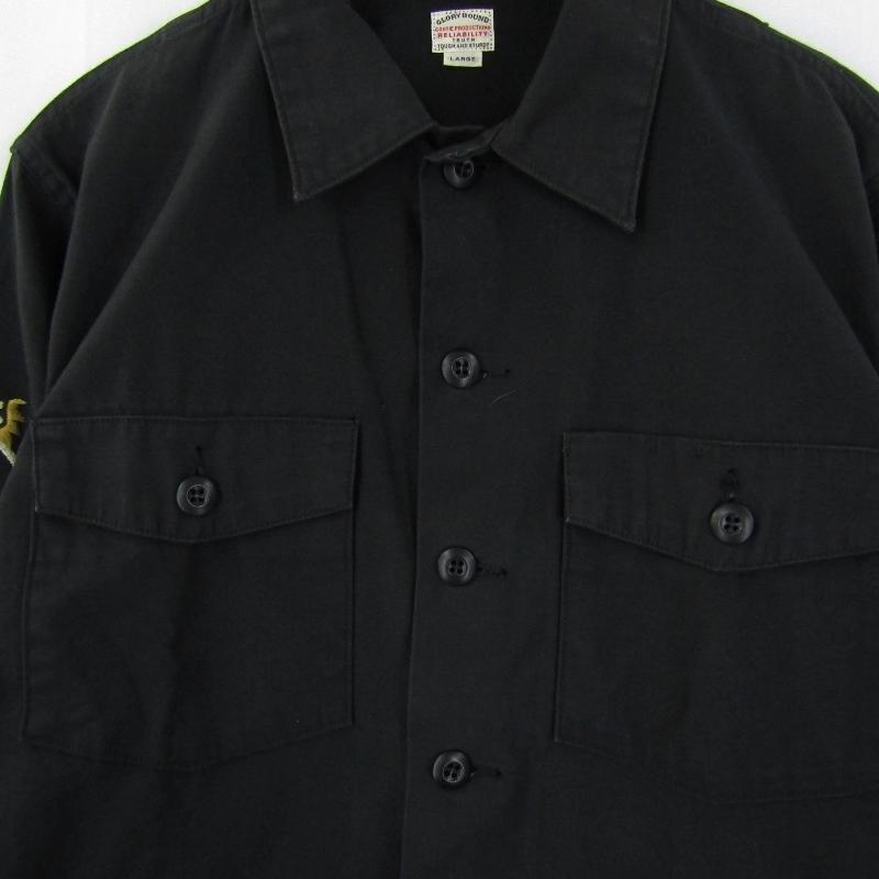 COOTIE クーティー SOUVENIR JUNGLE JACKET 長袖シャツ ブラック 黒 L 