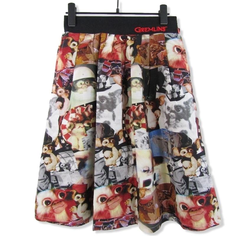 未使用 GREMLINS グレムリン フレアスカート グレムリンコラージュ  