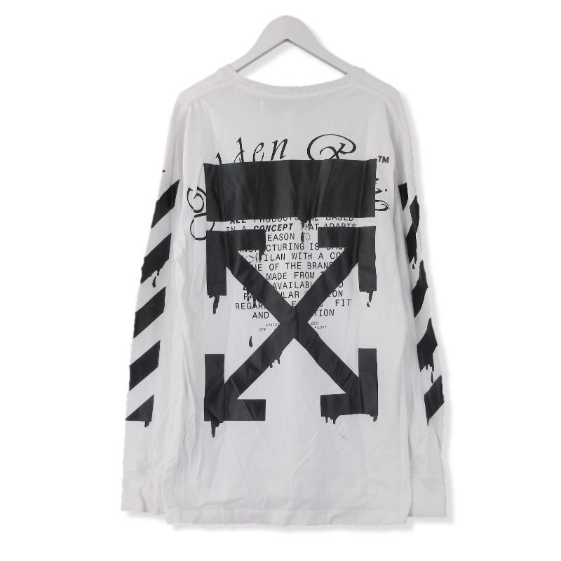 off white OFF-WHITE オフホワイト 長袖Tシャツ DRIPPING ARROWS