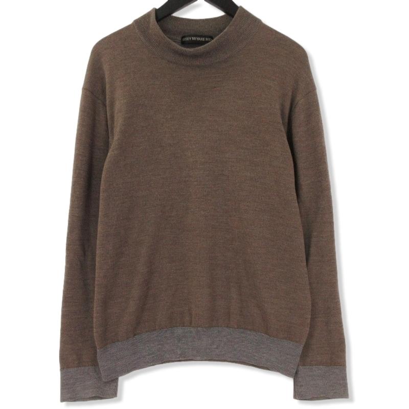 Issey Miyake ブラウンニットセーター ISSEY MIYAKE(イッセイミヤケ