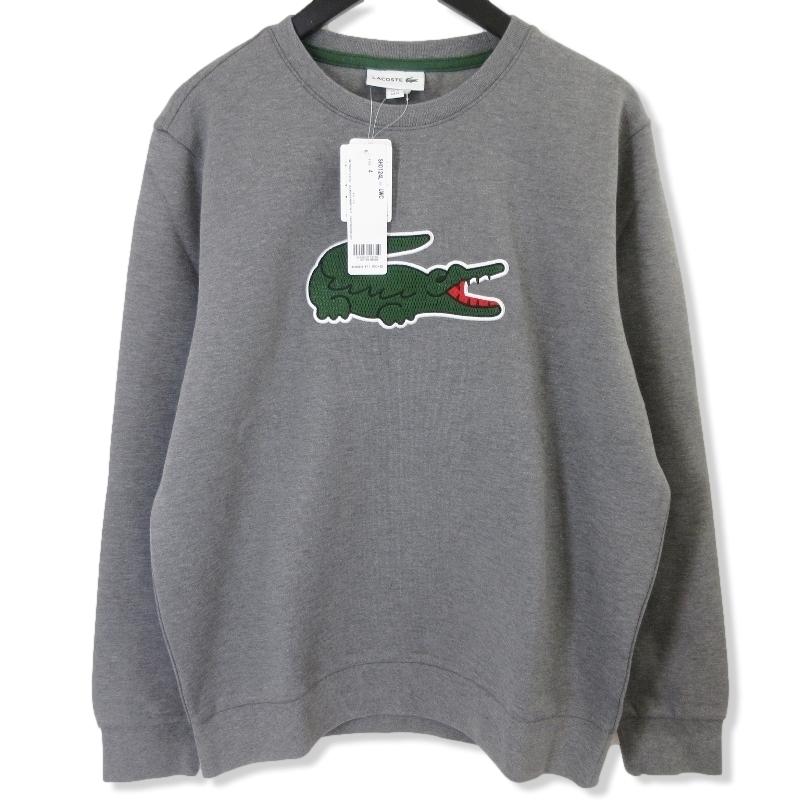 LACOSTE 未使用 ラコステ メッシュロゴ クルーネック スウェット 