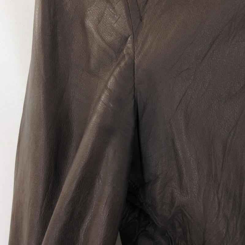 CARPE DIEM カルペディエム ウォッシャブルレザーシャツ シワ