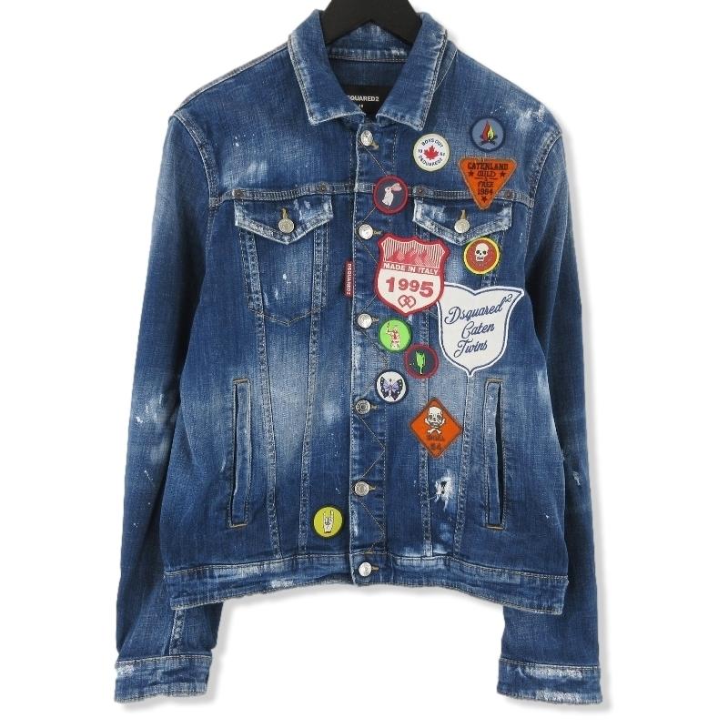 DSQUARED2 ディースクエアード デニムジャケット ワッペン　サイズ48 DSQUARED2 ディースクエアード デニムジャケット スカウト
