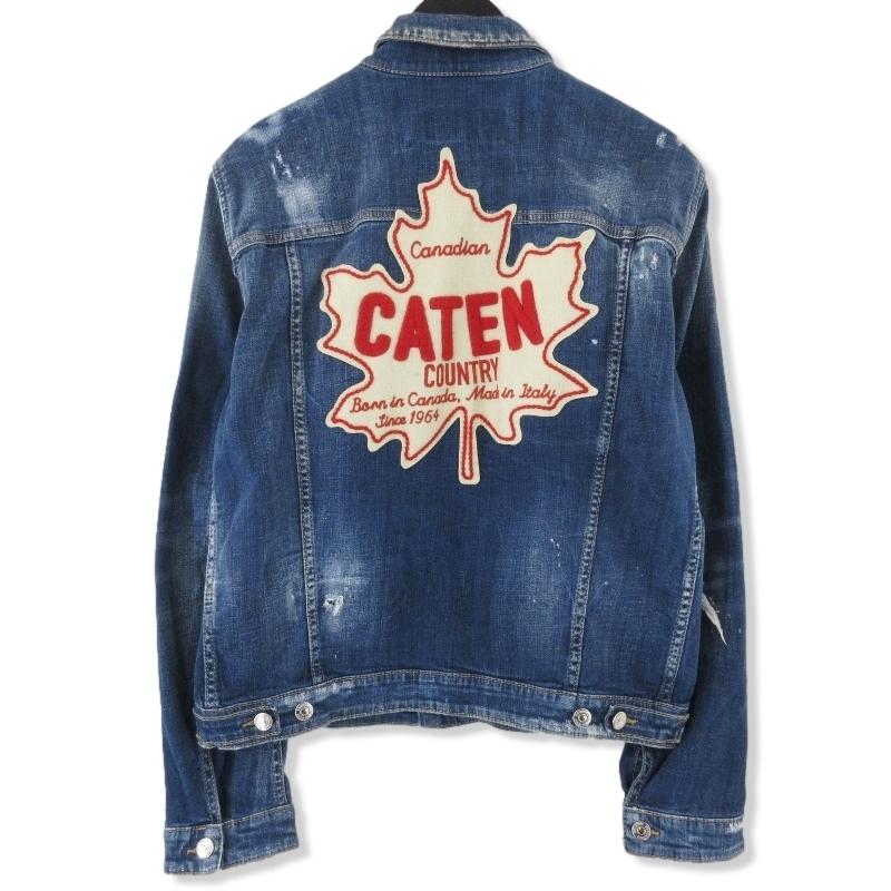 DSQUARED2 ディースクエアード デニムジャケット ワッペン　サイズ48 DSQUARED2 ディースクエアード デニムジャケット ワッペン