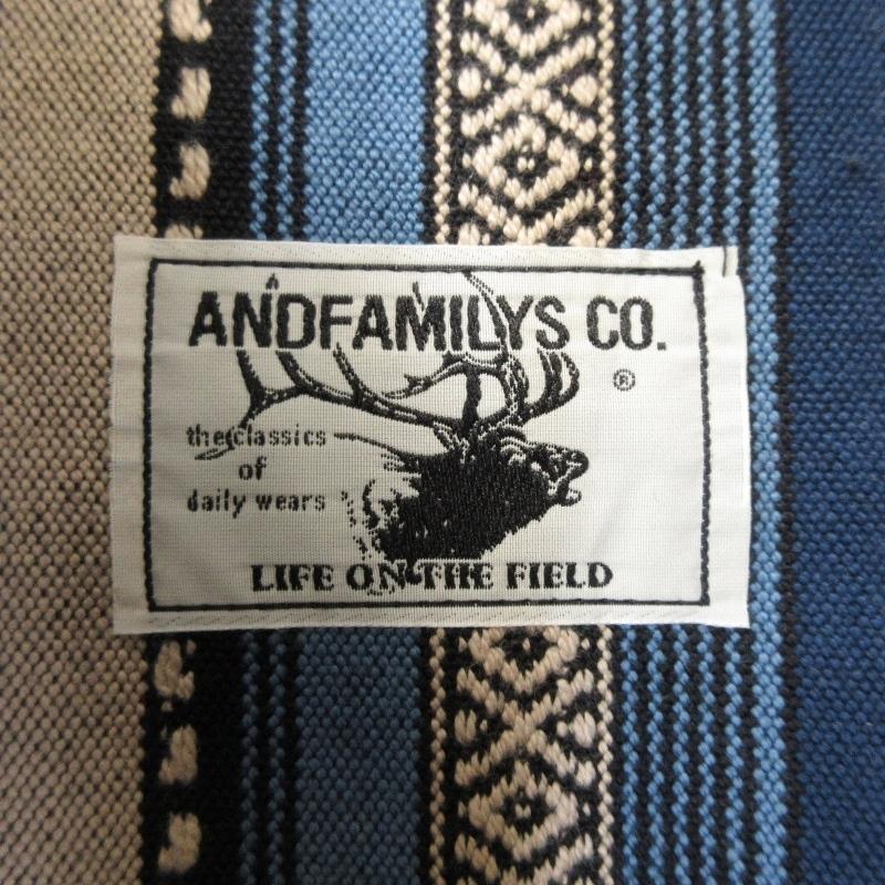 未使用 ANDFAMILY アンドファミリー ネイティブラグジャケット JK 