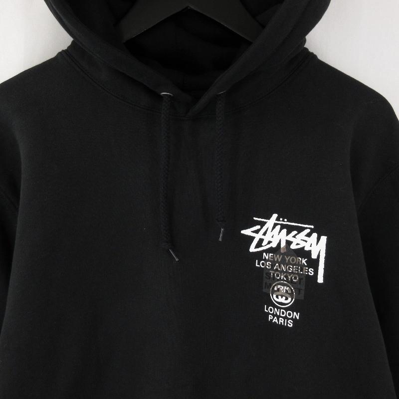 STUSSY パーカー 黒 NEW YORK LOS ANGELES TOKYO STUSSY パーカー 黒 NEW YORK LOS ANGELES TOKYO - メルカリ