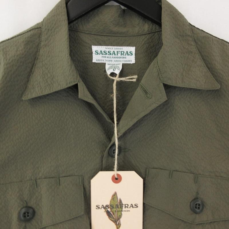 専用新品タグ付き SASSAFRAS ササフラス ガーデナー ハーフ 半袖シャツ SASSAFRAS 未使用 ササフラス 半袖シャツ SF-232019 GARDENER