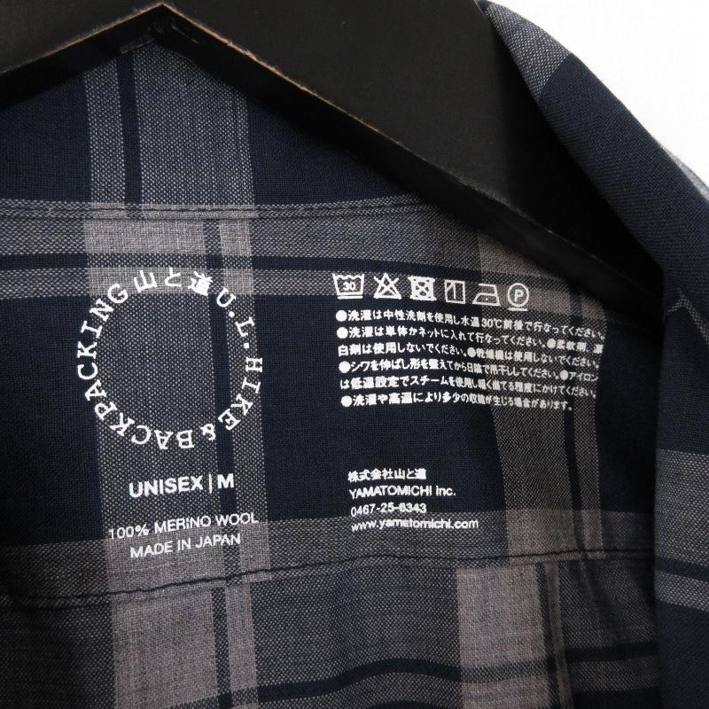山と道 ヤマトミチ メリノシャツ チェック柄 Merino Shirt 長袖 山と道 ヤマトミチ メリノシャツ チェック柄 Merino Shirt 長袖
