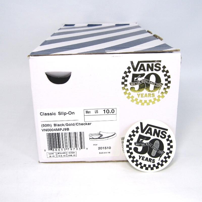 VANS 未使用 バンズ 28cm CLASSIC SLIP-ON 50TH ANNIVERSARY 