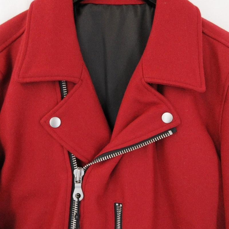 NO ID. 良品 ノーアイディー メルトンライダースコート 447006-541C