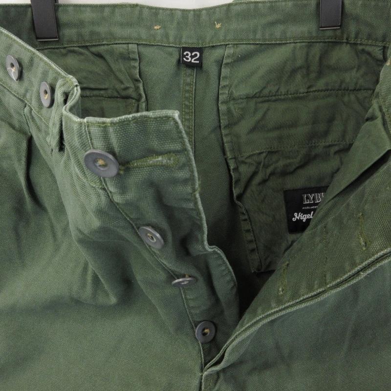 Nigel Cabourn LYBRO 2プリーツワークパンツ 32 カーキ Nigel Cabourn LYBRO 2プリーツワークパンツ 32 カーキ