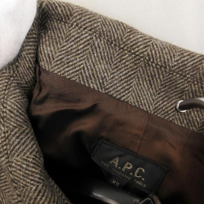 A.P.C. アーペーセー ステンカラーコート ヘリンボーン ウール A.P.C. アーペーセー ステンカラーコート ヘリンボーン ウール
