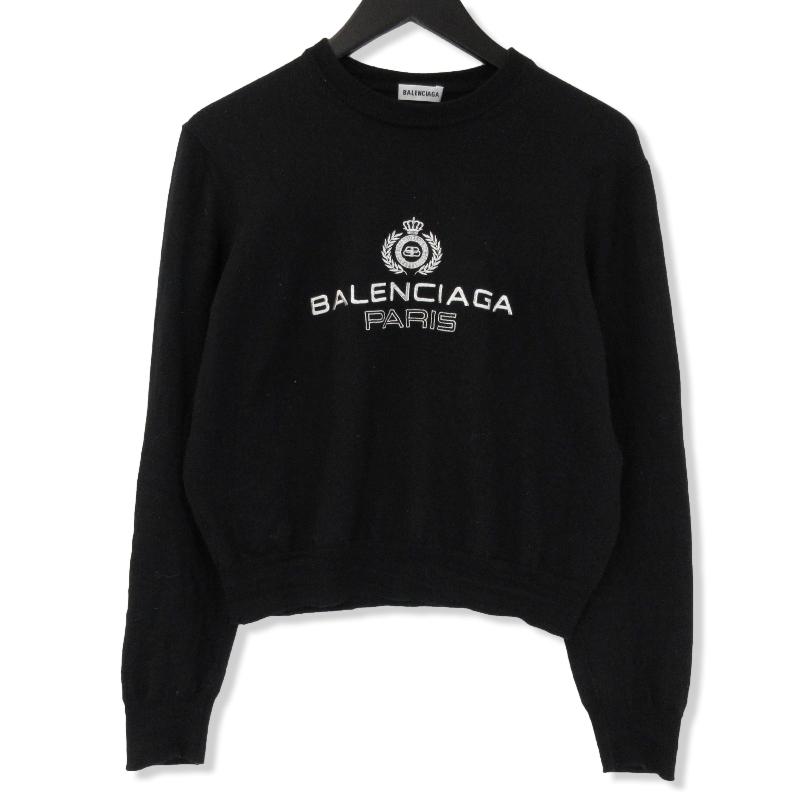 BALENCIAGA バレンシアガ エンブロイダリー ニットセーター BALENCIAGA バレンシアガ エンブロイダリー ニットセーター